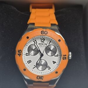 Invicta Special Orange and Silver Timepiece